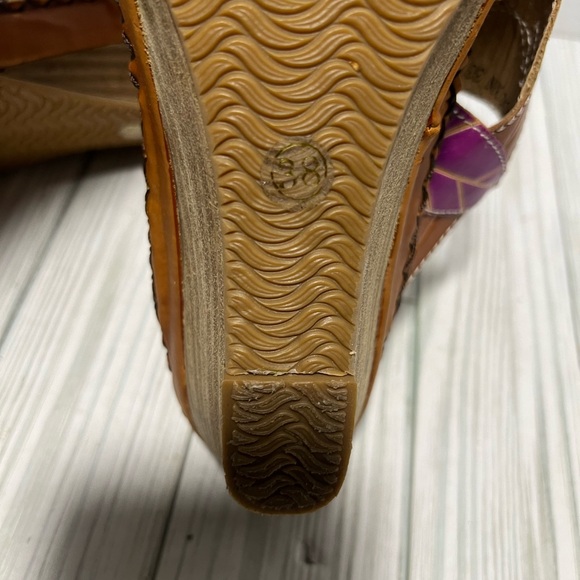 Spring Step L’Artiste sandal size 38 7-7.5 floral wedge - Picture 6 of 10